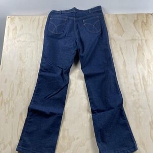 Vintage 90s Orange Tab Levis Jeans Mens 34x33 Dark Wash Blue Denim Straight Leg